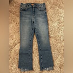 Mother Insider crop step fray